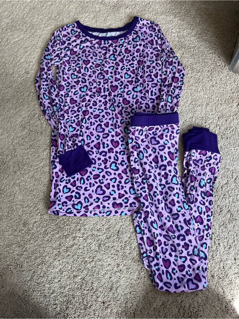 Little Sleepies Girls Cheetah Print Pajama Set